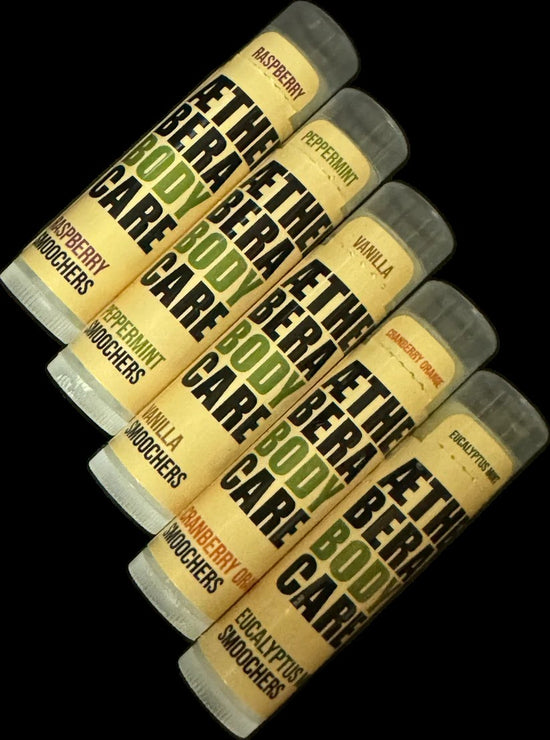 Aethelbera Body Care Natural, Organic Raspberry Lip Balm Smoochers