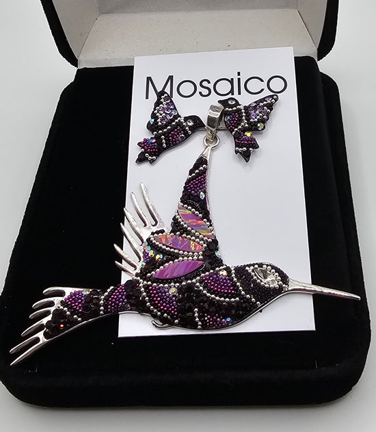 Mosaico Hand Made Pendant/Earring Set
